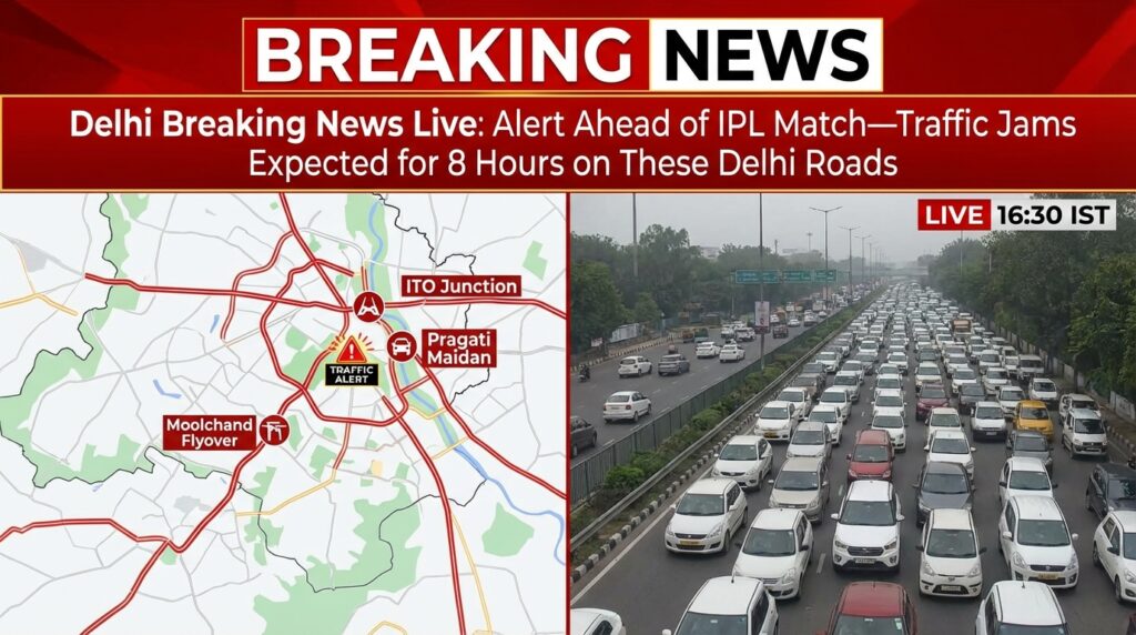 IPL match traffic jams Delhi